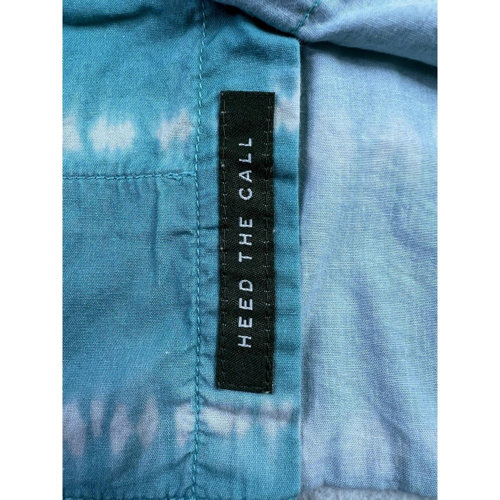 Howler Bros Shirt Mens Medium Blue Tie Dye Stripe Short Sleeve Button Up Casual - Picture 5 of 11